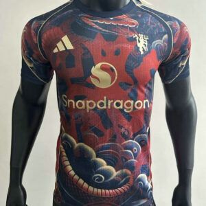 Camiseta Manchester United azul y roja versión jugador