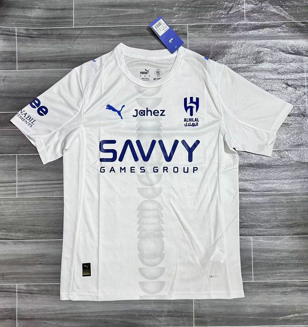Camiseta de futbol Al Hilal segunda equipacion 2025 2026 blanco vista frontal