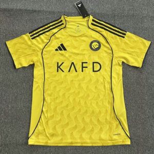 Camiseta de futbol Al Nassr primera equipacion 2025 2026 amarillo vista frontal