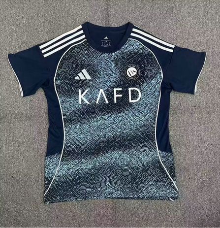 Camiseta de futbol Al Nassr segunda equipacion 2025 2026 azul marino vista frontal