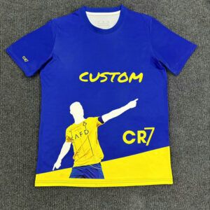 Camiseta de futbol Al Nassr edicion especial CR7 azul 2025 2026 vista frontal