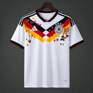 Camiseta de futbol Seleccion de Alemania edicion especial Mundial 2026 blanco con estampado floral kkgoolcamiseta