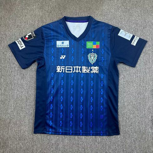 Camiseta de futbol Avispa Fukuoka primera equipacion 2025 2026 azul vista frontal