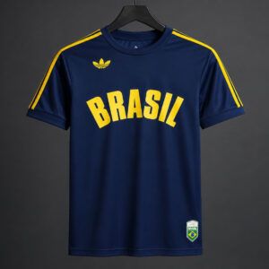 Camiseta de entrenamiento Brasil COB 2025 2026 azul marino y amarillo kkgoolcamiseta