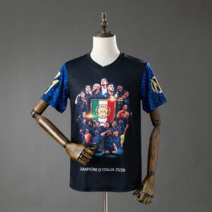 Camiseta de futbol Inter de Milan conmemorativa Campioni d Italia 25 26 negra kkgoolcamiseta