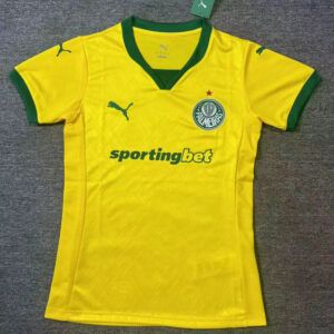 Camiseta Palmeiras tercera equipacion amarilla 2025 2026 version mujer vista frontal