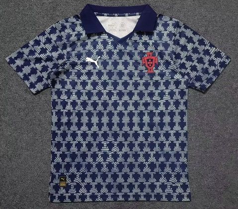 Camiseta Seleccion Portugal entrenamiento azul 2025 2026 vista frontal