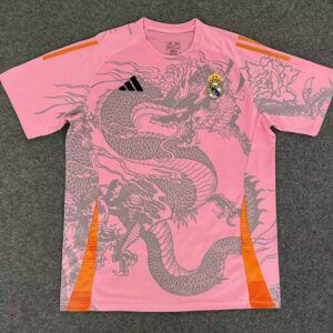 Camiseta Real Madrid dragon rosa 2025 2026 vista frontal