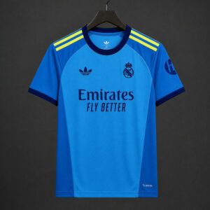 Camiseta de futbol Real Madrid portero guardameta 2026 2027 azul kkgoolcamiseta