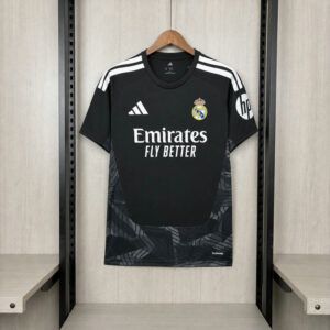 Camiseta de futbol Real Madrid portero guardameta 2026 2027 negra kkgoolcamiseta