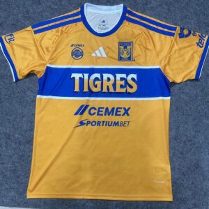 Camiseta de futbol Tigres UANL primera equipacion local 2026 2027 amarilla y azul kkgoolcamiseta