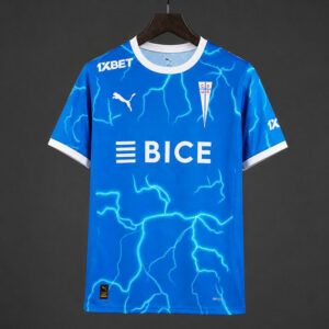 Camiseta de futbol Universidad Catolica 2026 2027 azul con rayos kkgoolcamiseta