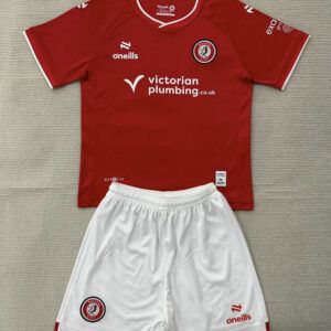 Conjunto de futbol Bristol City primera equipacion ninos 2026 2027 rojo blanco kkgoolcamiseta