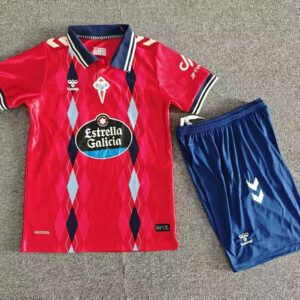 Conjunto de futbol Celta de Vigo tercera equipacion ninos 2026 2027 rojo azul kkgoolcamiseta