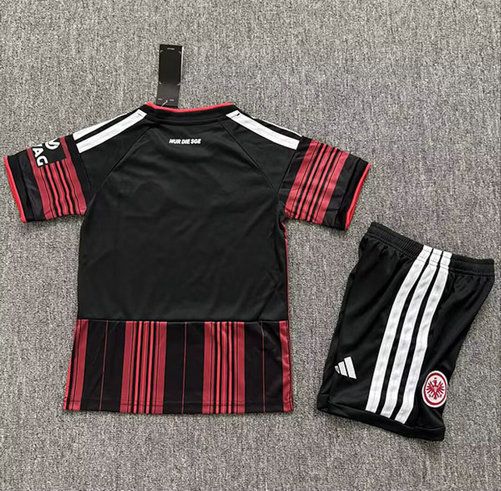 Conjunto Eintracht Frankfurt primera equipacion ninos 2026 2027 negro rojo vista trasera