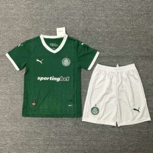 Conjunto infantil Palmeiras Home 2025/26 verde y blanco