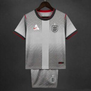 Conjunto de futbol Seleccion de Inglaterra edicion especial 2025 2026 para ninos gris camiseta y pantalon corto kkgoolcamiseta