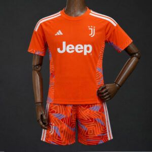 Conjunto de futbol Juventus portero ninos 2026 2027 naranja azul kkgoolcamiseta
