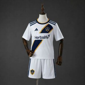 Conjunto de futbol LA Galaxy primera equipacion ninos 2026 2027 blanco azul kkgoolcamiseta