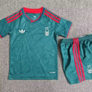 Conjunto de futbol Nottingham Forest segunda equipacion ninos 2026 2027 verde rojo kkgoolcamiseta