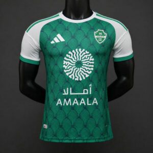 Camiseta de futbol Al-Ahli Saudi primera equipacion version jugador 2026 2027 verde blanco kkgoolcamiseta