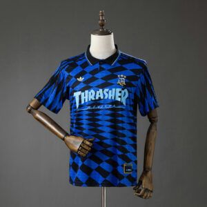 Camiseta Argentina edicion especial azul oscuro 2026 patron rombos cuello polo kkgoolcamiseta