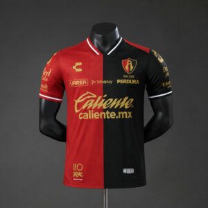 Camiseta de futbol Atlas FC primera equipacion version jugador 2026 2027 rojinegra kkgoolcamiseta