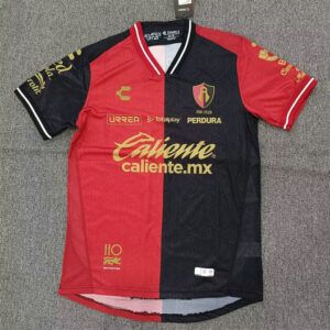 Camiseta Atlas FC primera equipacion 2026 2027 rojinegro mitad y mitad kkgoolcamiseta