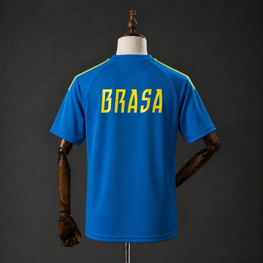 Camiseta brasil entrenamiento azul 2026 2027 vista trasera