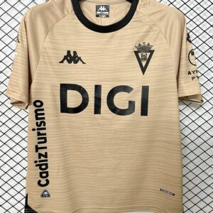 Camiseta Cadiz CF tercera equipacion 2026 2027 dorada con detalles negros kkgoolcamiseta