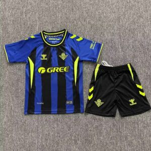 Conjunto de futbol Real Betis tercera equipacion ninos 2026 2027 azul negro kkgoolcamiseta