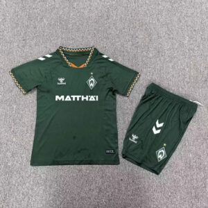 Conjunto de futbol Werder Bremen segunda equipacion ninos 2026 2027 verde oscuro kkgoolcamiseta