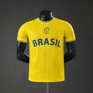 Camiseta de futbol Corinthians x Brasil edicion especial version jugador 2026 2027 amarilla kkgoolcamiseta