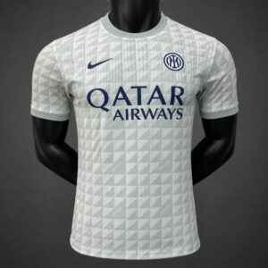 Camiseta de futbol Bayer Leverkusen segunda equipacion version jugador 2026 2027 blanca azul kkgoolcamiseta