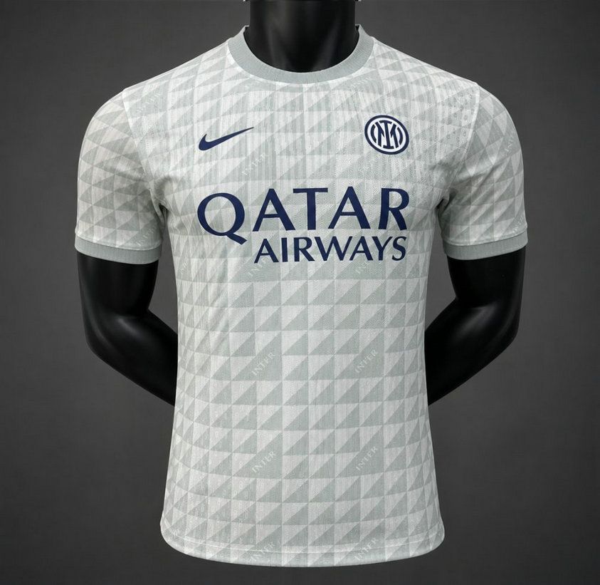 Camiseta de futbol Bayer Leverkusen segunda equipacion version jugador 2026 2027 blanca azul kkgoolcamiseta