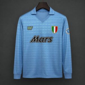 Camiseta napoles vintage 1990 1991 local manga larga kkgoolcamiseta