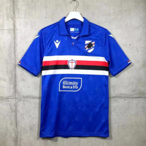 Camiseta Sampdoria primera equipacion 2026 2027 azul con franja blancerchiata kkgoolcamiseta