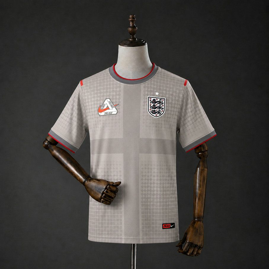 kkgool Camiseta Seleccion de Inglaterra Edicion Especial Concepto Gris 2026 2027 Vista Frontal