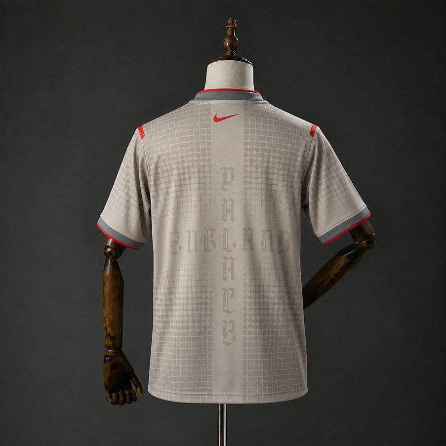 kkgool Camiseta Seleccion de Inglaterra Edicion Especial Concepto Gris 2026 2027 Vista Trasera