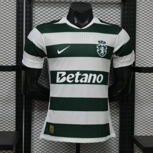 Camiseta de futbol Sporting CP primera equipacion version jugador 2026 2027 verdiblanca kkgoolcamiseta