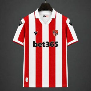 Camiseta Stoke City primera equipacion 2026 2027 a rayas rojas y blancas kkgoolcamiseta