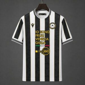 Camiseta Udinese primera equipacion 2026 2027 a rayas negras y blancas kkgoolcamiseta