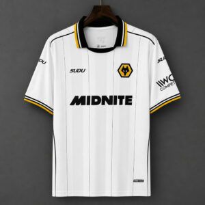 Camiseta Wolverhampton Wanderers segunda equipacion 2026 2027 blanca con finas rayas kkgoolcamiseta
