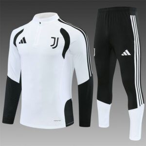 Chandal de entrenamiento Juventus 2026 2027 sudadera blanca media cremallera y pantalon negro kkgoolcamiseta