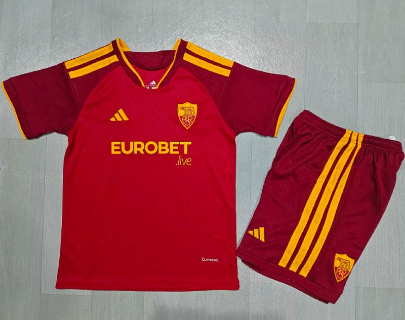 Conjunto roma primera equipacion ninos 2026 2027 kkgoolcamiseta