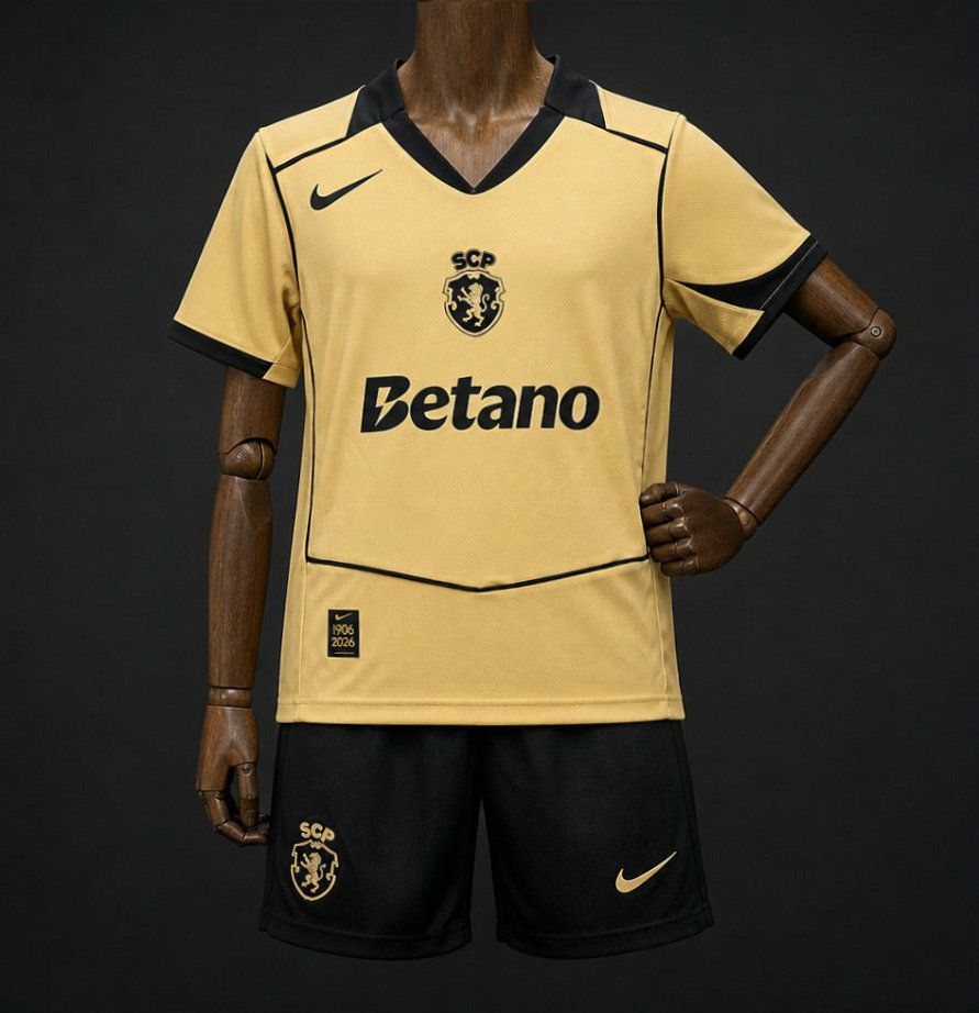 Conjunto sporting cp segunda equipacion ninos 2026 2027 kkgoolcamiseta