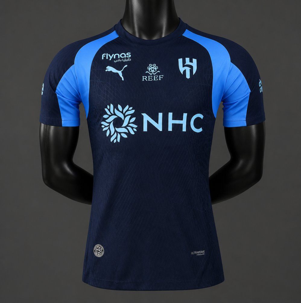 Camiseta al hilal azul marino segunda equipacion 2026 2027 version player kkgool