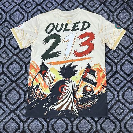 Vista trasera camiseta argelia anime dragon ball 2026 2027 en kkgool
