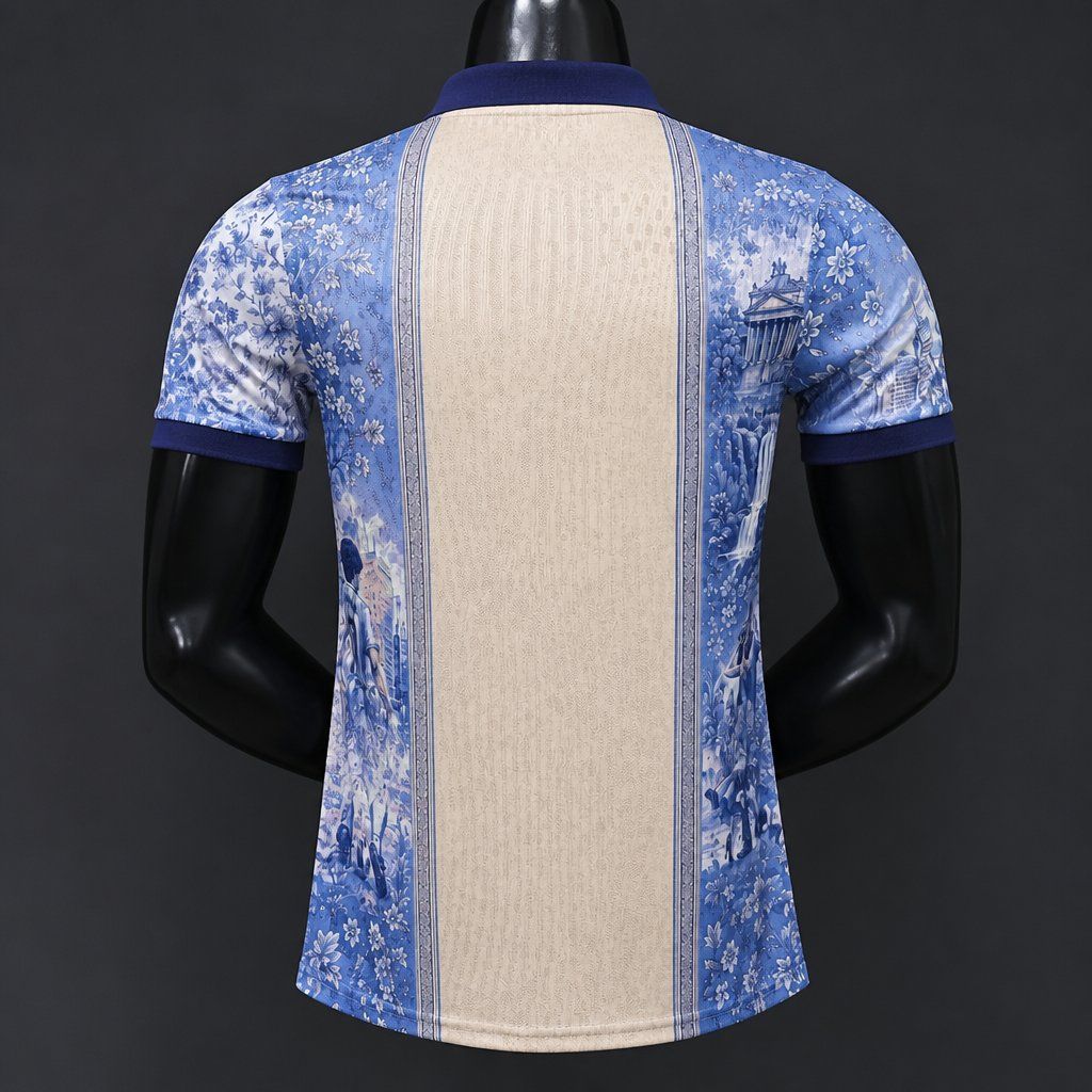Camiseta argentina azul blanca polo edicion especial 2026 2027 vista trasera