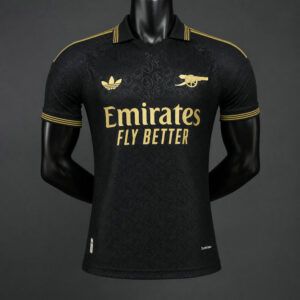 Camiseta arsenal negra y dorada edicion especial 2026 2027 version player kkgool